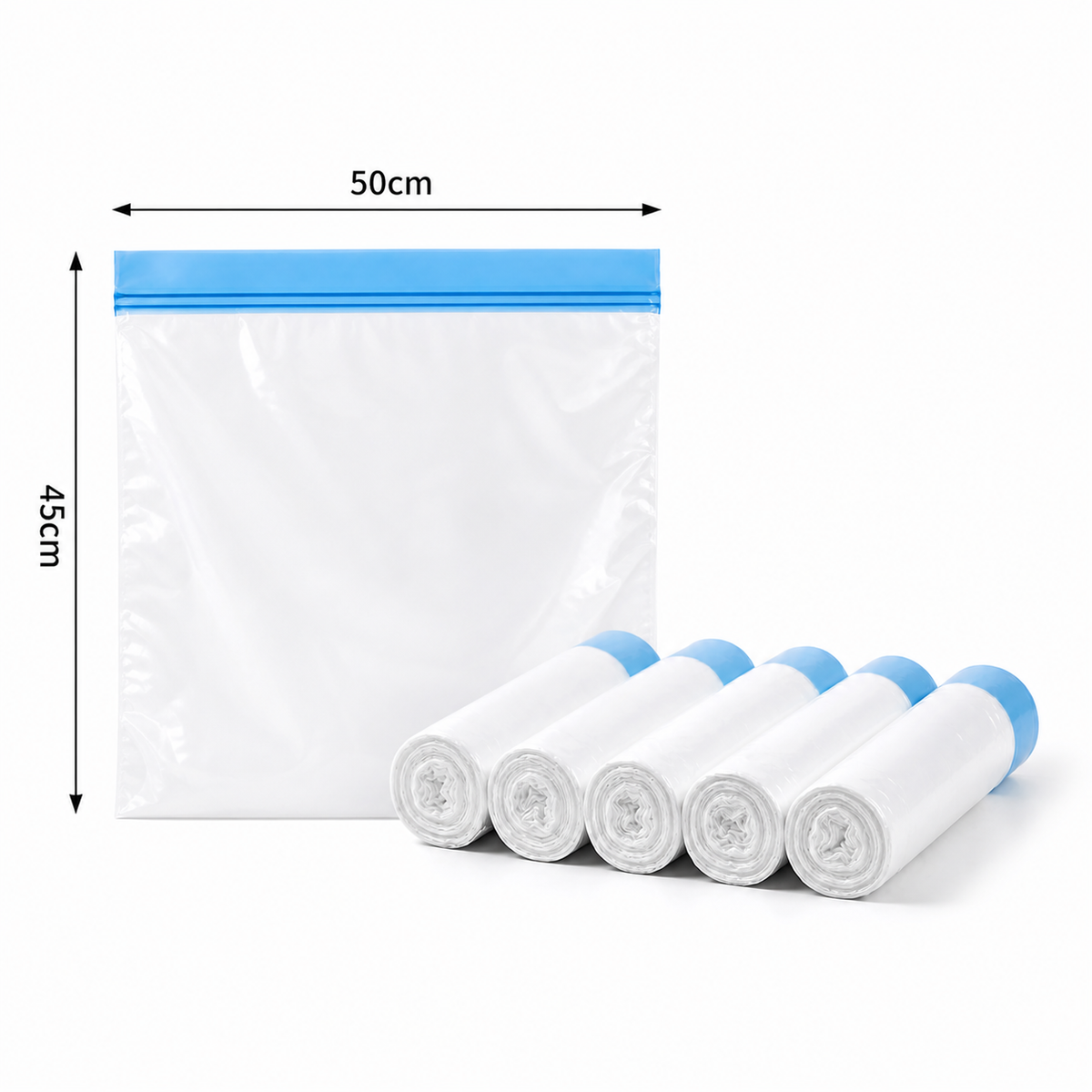 Bags - Pack 5 — sacs de collecte pour litière automatique, vue de face - 2